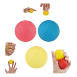 Pelota Antiestres Agarre Silicona (terapia Mano Set 3uds)