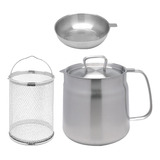 Olla Para Freidora De Acero Inoxidable, Olla Para Sopa, 1.5l