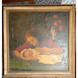 Cuadro Antiguo Oleo Firmado Marco Frances Pintura Circa1930 