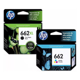 Cartucho Hp 662xl Negro + 662 Color Originales 2515 3515