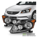 For Black 2008-2012 Honda Accord 4-door Sedan Headlights Yyk