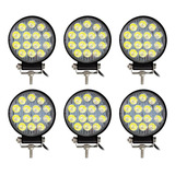 Kit X6 Faro Auxiliar Led 42w 14 Leds Universal Camioneta 4x4