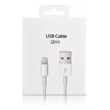 Cable Usb 2 Metros Para iPhone 7 8 X Xs Xr 11 Caja Sellada