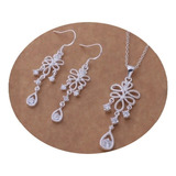 Aretes Collar Para Mujer Bret'zel Plata Ley .925