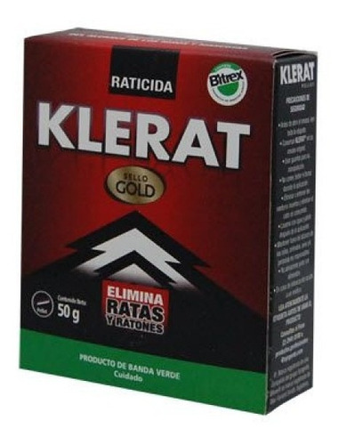 Veneno Para Ratones Klerat Pellet  Cajas De 50 Gr. 