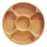 Plato De Postre De Madera Con Frutos Secos (30 Cm), Mesa Red