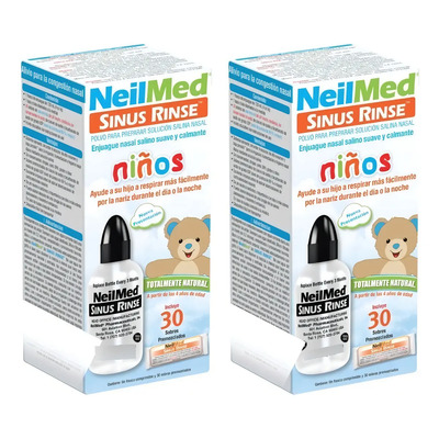 NeilMed Sinus Rinse Niños Botella 120ml C\u002F30 Sobres Pack 2 | Meses sin interés