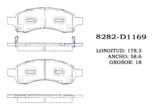 Pastilla D Freno Delantera Chevrolet Colorado 2011-2012 8282 Foto 2