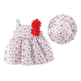 Vestido Creativo Estampado Lindo De Verano Para Niña Con Tir