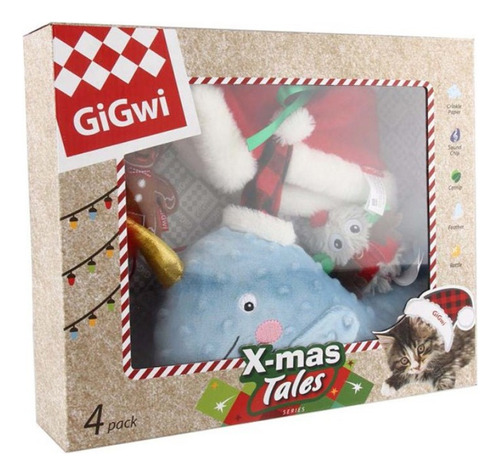 Juguete Para Gato Pack Navidad Gigwi- 4 Unidades