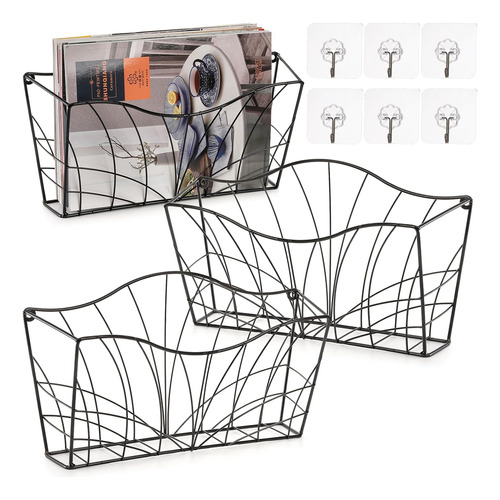 3 Pack Organizador De Pared Colgante, Revistero De Pare...