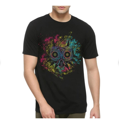 Polera Unisex Zelda Legend Mascara Abstrac Algodon Estampado