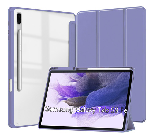 Funda Plegable Trasera Para Samsung Galaxy Tab S9 Fe Púrpura