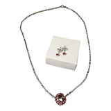 Cadena Dona Strass Rosa+aros Piedritas Rosas!!