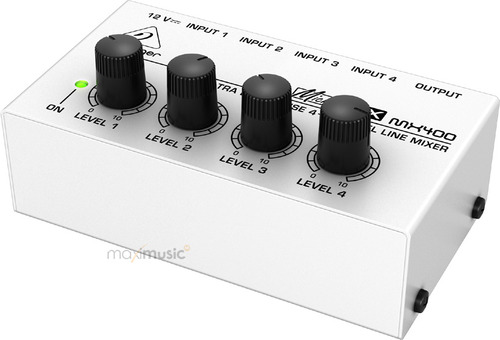 Mixer De Linha De 4 Canais Mono - Behringer Micromix Mx400