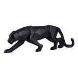 Escultura Decorativa Leopardo Pantera Poliresina 61cm Mart