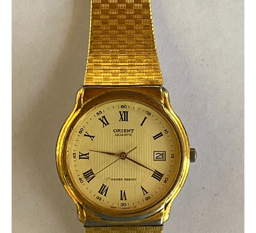 Relógio Vintage Orient Dourado, Funciona