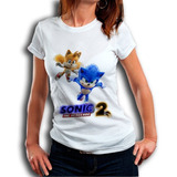 Camiseta Sonic O Filme 2 Sonic Tails Knuckles