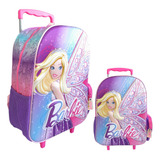 Mochila Escolar 16 Pulgadas, C/carrito Barbie 3d - 12996