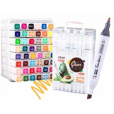 24 Lápices Para Colorear Marcadores Doble Punta + Estuche