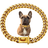 Collar De Cadena De Oro Para Perro, Collar De Cadena Para Ca