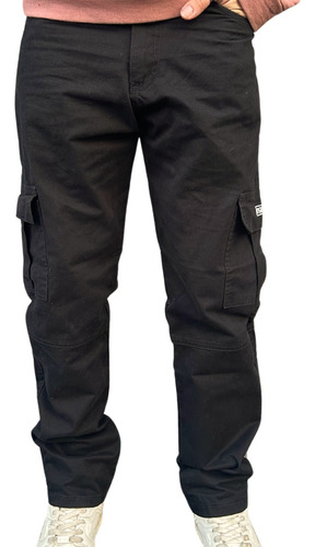 Pantalon Jean Cargo Oversize Premium Hombre