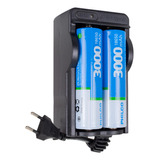 Pack De 2 Baterías 18650 De 3.000 Mah + Cargador 220v Lt15