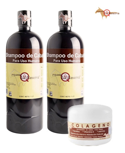 2 Shampoo Yeguada La Reserva + Colágeno Grande