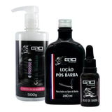 Kit Gel De Barbear 500ml + Loção Pós Barba 240ml + Oleo G