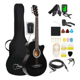 Jidyous-guitarra Acústica De 38 Inch,con Funda  Y Accesorios