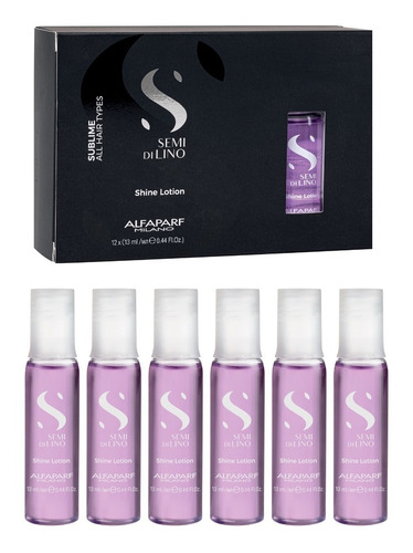 Alfaparf Kit X6 Semi Di Lino Shine Lotion Ampolla Brillo