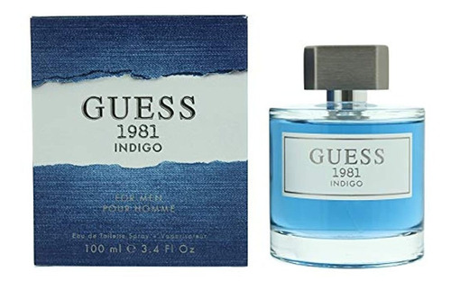 Men's Guess 1981 Indigo 3.4 Oz 3.4 fl Oz Eau De Toilette Spr