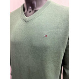 Sweater De Hilo Tommy Hilfiger Dark Green Talle Medium
