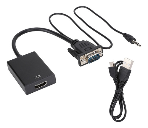 Cabo Conversor Vga Para Hdmi Com Áudio Para Projetor De Pc