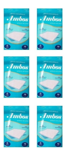 Zaleas Descartables Impermeable Ambos 6 Packs X 10 Unid