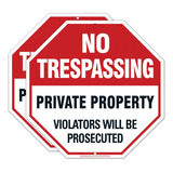 Letrero De  No Trespassing , Letrero De Propiedad Privada, (