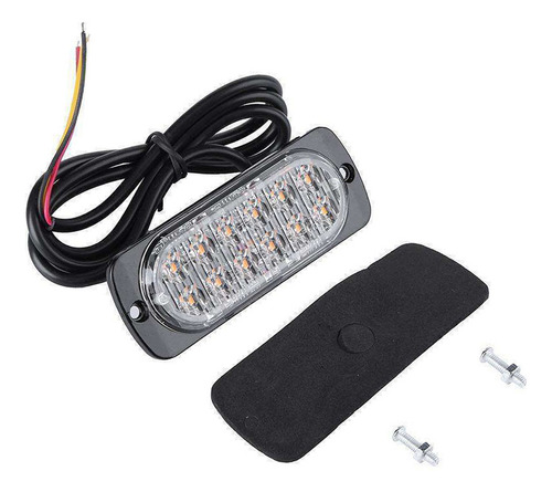 Barra Luz Emergencia Coche 4pcs 12 Led Ámbar Estroboscópica