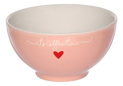 Bowl De Porcelana Redondo Lamour Rosa 440ml Hauskraft