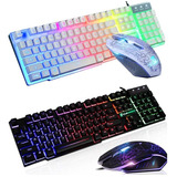 Teclado Gaming Inglés Us Con Luz Rgb