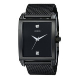 Reloj Guess W0298g1 Black Mesh Diamond, Color Negro, Color De La Correa Negro Color Del Bisel Negro Color Del Fondo Negro