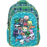 Mochila Escolar Chenson Original Alta Durabilidad Funko Minecraft Zombi Steve Enderman Creeper, Golem, Tnt, Hostiles Primaria Y Secundaria Enderdragon