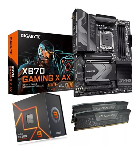 Kit Amd Am5 Ryzen 9 7900x X670 Gaming X Ax 32gb Ddr5 Corsair