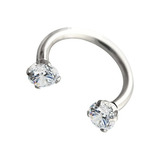 Aro Piercing Bull Con Strass Engarzado De Acero Quirurgico