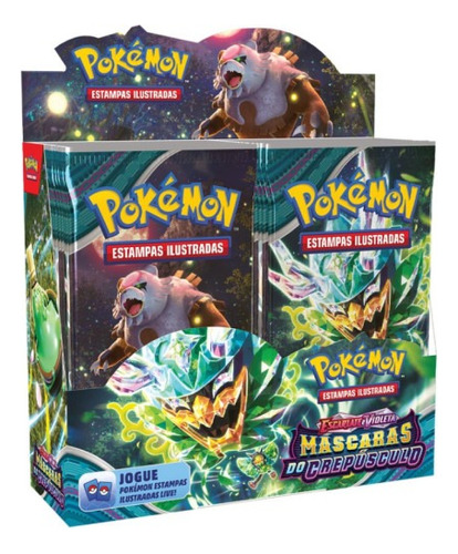 Pokémon Box 36 Boosters Cards Máscaras Do Crepúsculo - Copag