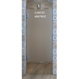 Cancel Para Baño Puerta Abatible Vidrio Esmerilado 65x190 Cm