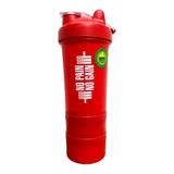 Shaker Vaso Para Batido De Proteina 3 En 1 - 450ml Rojo