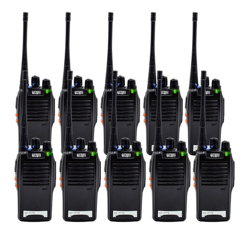 Kit 10 Rádios Comunicador Vhf/uhf/ Fm Baofeng 777s Walktalk 