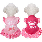 2 Piezas Vestidos De Perro Para Perros Pequeños Linda Niña