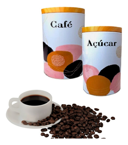 Pote Vedação Para Café E Açucar Conserva Aroma Sabor Fresco