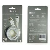 Lote 20 Piezas Cable Usb Tipo C 1hora Cab185 2mts Mayoreo